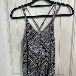Bohemian‎ Strappy Dress with Geometric Print